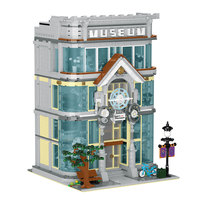 XMORK Diy 3784 Piezas, Juego de Bloques de Construcción de Museo de Ciencias con Luz, Vista de Calle Clásica, Bloques de Construcción de Partículas Pequeñas para Adultos