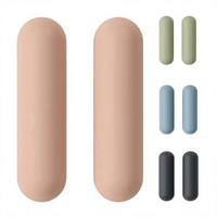Haltères en fonte de fer en silicone de qualité alimentaire, barre de gym 1 kg, antidérapants, respectueux de la peau, outil d'entraînement de force, utilisation à domicile, yoga, pilates, fitness