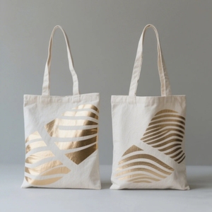 Bolsas de lona con fondo cuadrado y logotipo personalizado para eventos Bolsas de compras personalizadas con diseño de proyecto personalizado - Product Image 1