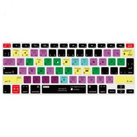Lot de claviers en silicone avec raccourcis clavier pour ordinateur portable MacBook 13 15, idéal pour Adobe Dreamweaver
