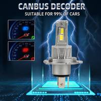 Phare LED de voiture transfrontalier le plus vendu H4, faisceau combiné haut/bas, H1/H7, mini, à branchement direct, remplacement 1:1 pour halogène d'origine