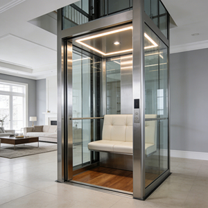 מעלית ביתית הידראולית מודרנית לוילה קטנה ודירה עם רצפת PVC וחסכון באנרגיה ופעולה שקטה - Product Image 5