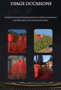 جهاز طارد للحيوانات البرية, جهاز إنذار مرئي ومضخم يعمل بالطاقة الشمسية في الهواء الطلق بمزارع البساتين - Product Image 4