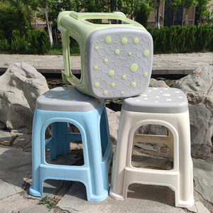 <b>Plastic</b> <b>Stool</b> Thickened High <b>Stool</b> 30cm Stackable For Living Room And Dining Room Home Use Modern Design - Product Image 1