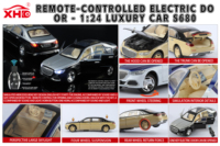 Voiture miniature en métal à l'échelle 1:24 avec clé de porte télécommandée, son et lumière, fonction de recul, batterie au lithium et coffret cadeau haut de gamme