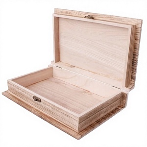 Caja de Almacenamiento Rectangular Multifuncional de Madera de Paulownia sin Acabado, Diseño Rústico Francés, Ligera y Ecológica, Ideal para Regalo - Product Image 2