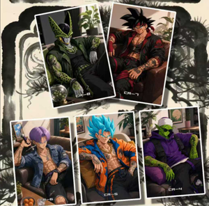 Cartes <span class=keywords><strong>de</strong></span> collection DBZ <span class=keywords><strong>en</strong></span> gros : Belles cartes à jouer <span class=keywords><strong>en</strong></span> papier coloré Dragon Ball Goku Vegeta, jouets cadeaux pour enfants - Product Image 5