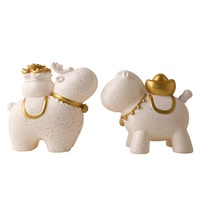 Nouvelle figurine de cheval en résine de style chinois, porte-bonheur, ornement de bureau, cadeau idéal pour l'inauguration d'une maison