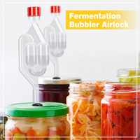 Bouchon de carburateur à double bulle en forme de S pour la fabrication de vin et de bière casier à air avec sas de fermentation pour le brassage à la maison