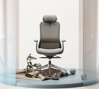 Chaise de bureau ergonomique moderne en maille pour cadre, avec appui-tête, pour conférence et personnel, vente en gros