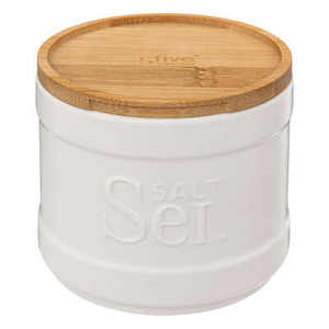 FRASCO DE SAL BLANCA NATUREO CON TAPA DE BAMBÚ 10.7X10CM - Product Image 1