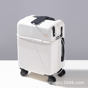 Phía Trước Mở Nắp Hành Lý Nhỏ Trường Hợp 20 Inch Bánh Xe Phổ Giá Trị Màu Sắc Cao Mật Khẩu Hộp Neoprene Xe Đẩy Trường Hợp 26 Inch Lớn - Product Image 6