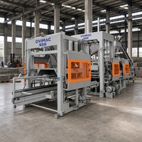 Machine de fabrication de pavés entièrement automatique pour blocs creux, pleins et emboîtables, avec système de vibration hydraulique PLC QT18-15S