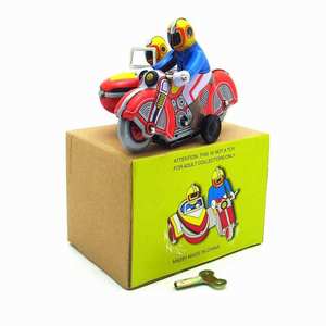 Moto à trois roues, ensemble <span class=keywords><strong>père</strong></span> <span class=keywords><strong>et</strong></span> <span class=keywords><strong>fils</strong></span>, figurine en tôle pour la famille, jouet de collection pour adultes, cadeau créatif, vente en gros - Product Image 5