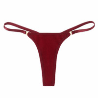 Celana dalam katun putih wanita, celana dalam wanita katun pinggang rendah, ukuran besar, pakaian dalam katun G String