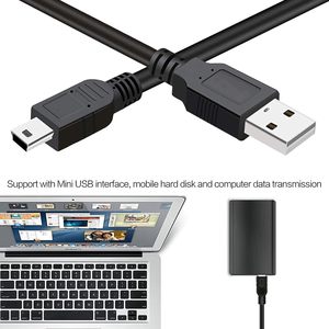 Mini Cable USB 1M estándar en forma de T 2,0 a 5 pines Mini Cable de cargador macho <span class=keywords><strong>para</strong></span> REPRODUCTOR DE MP3/cámara de salpicadero/Garmin GPS - Product Image 4