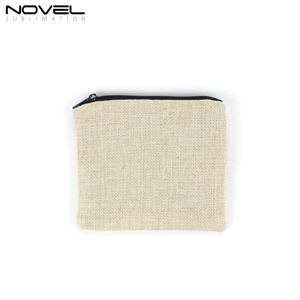Sac à monnaie en lin vierge pour transfert thermique, sac à monnaie en lin pour sublimation DIY - Product Image 1