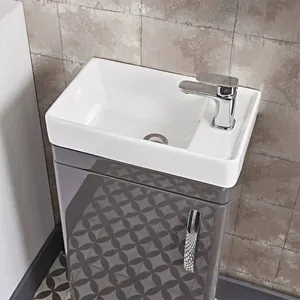 lavabo Makeup Cabinetry Small Size Rectangular Ceramic Bathroom Table Top Vanity Vessel Sink Modern Hand Face Cabinet Wash Basin