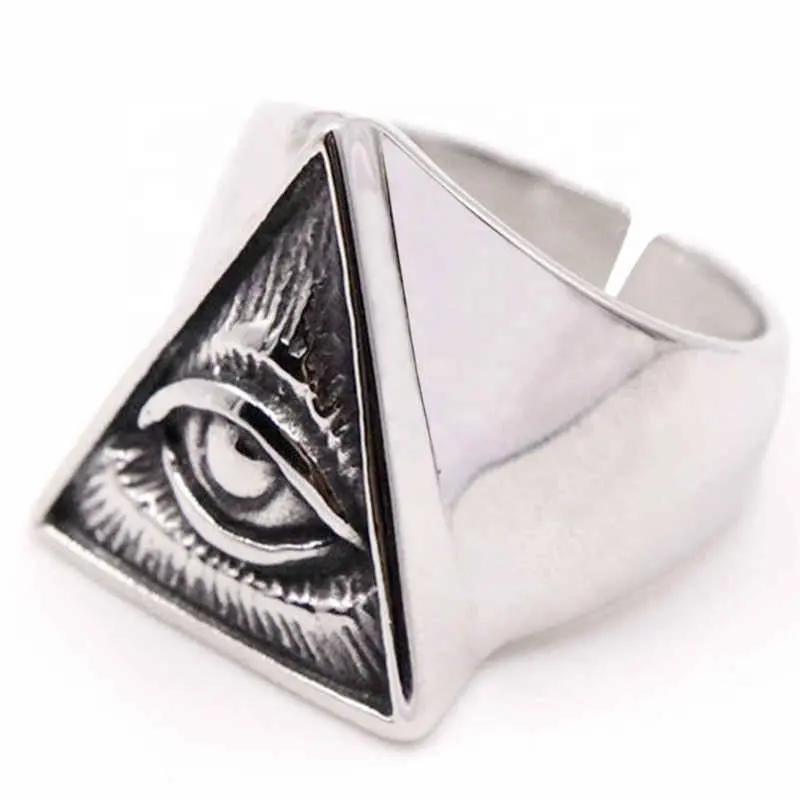 Nieuw Oog Van God Ring Roestvrij Staal Mode Sieraden Jongens Stijl Cool Kruis Oog Van God Ring