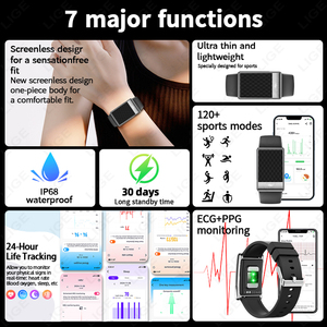 Pulsera Inteligente BWE900 (2 Bandas) para Hombre y Mujer, Monitor de Temperatura, Cuidado Remoto, Rastreador de Salud y Ejercicio, Frecuencia Cardíaca, HRV, <span class=keywords><strong>Smartband</strong></span> - Product Image 3