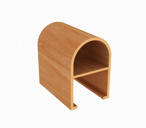 Nghệ thuật chống cháy WPC Trần cho trang trí nội thất Gỗ nhựa composite gạch trần trong dải hình dạng cho khách sạn sử dụng - Product Image 5