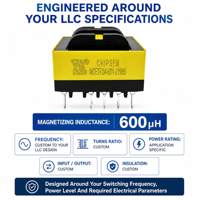 Transformateur PCB haute fréquence personnalisé 600uH 4kV à isolation renforcée 6+6 broches ETD34 ETD39