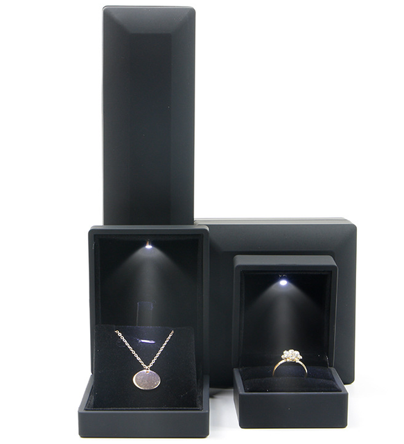 Top Grade Black LED Jewelry Box New Design Fashion Jewelry Packaging