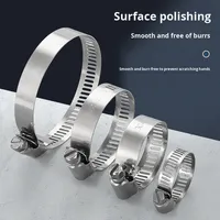 Collier de serrage en acier inoxydable 304 pour tuyaux d'eau et de gaz avec fonction de serrage Fabriqué en Chine continentale