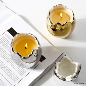Luxurious Metallic <strong>Egg</strong> Shape Soy Wax Aromatherapy <strong>Candle</strong> Festive Gift Scented <strong>Candles</strong> - Product Image 1