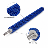 Brosse à rouleaux en nylon PA6 avec noyau en plastique PP, 150 mm, brosse de nettoyage industrielle, brosse à rouleaux pour convoyeur, brosse cylindrique