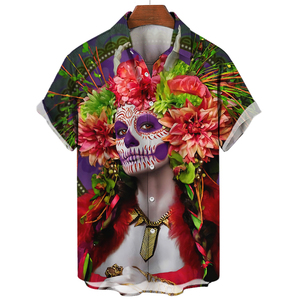 Camisas con Estampado de Anime, Verano 2025, Nueva Camisa para Hombre, Impresión 3D, Diseño de Terror, Ropa Hawaiana, Sublimación - Product Image 4