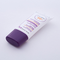 Fabricant de tubes d'emballage de protection solaire personnalisés de 30ml avec couvercle à vis BB crème ovale plat cosmétique emballage de tube en plastique