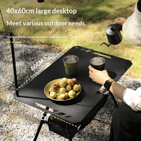 Table pliante tactique ultra-légère en aluminium, table de camping réglable portable, table de pique-nique, table à café, mobilier d'extérieur