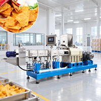 Ligne de production industrielle automatique de chips de maïs, de chips de tortilla et de snacks frits en acier inoxydable avec PLC
