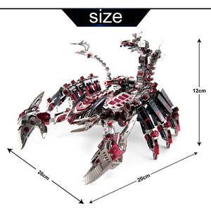 Modèles d'animaux en <span class=keywords><strong>métal</strong></span> 3D, assemblage mécanique, acier inoxydable, puzzle artisanal difficile, jouets pour adultes, cadeau - Product Image 2