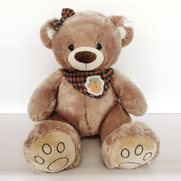 Animaux en peluche drôles jouets beaux ours en peluche jouets en peluche avec écharpe triangle pour cadeaux peluche ours en peluche