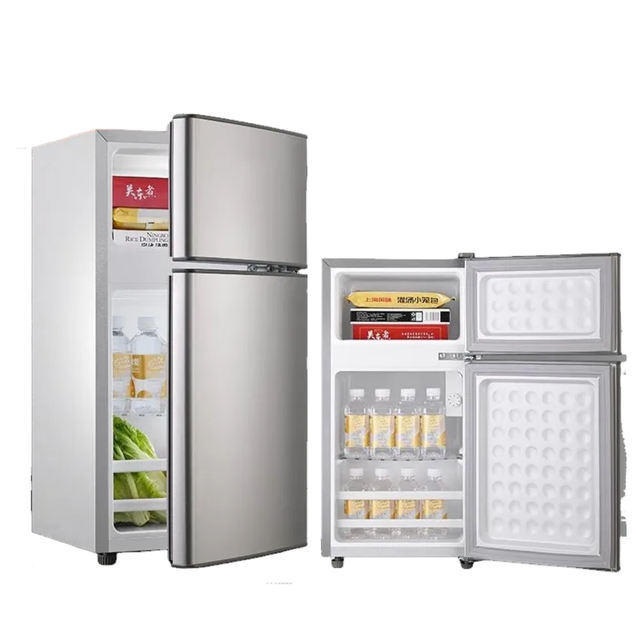New Arrival 118L Outdoor Small Refrigerator Large Capacity Mini Portable Top-freezer Refrigerators Double Door Fridges for Home