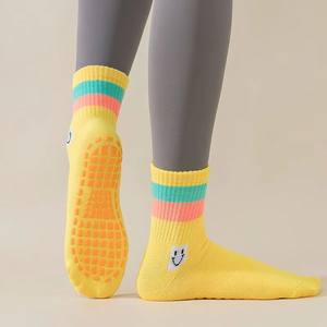 Custom Non-Slip Anti-Slip Trampoline Jump <strong>Grip</strong> <strong>Socks</strong> for <strong>Kids</strong> and Adults with Logo on Bottom for Youth - Product Image 3