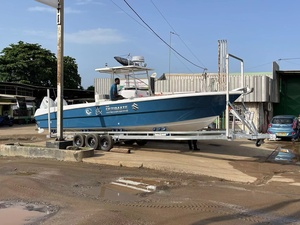 Console centrale de 32 pieds, coque en fibre de verre, toit rigide, <span class=keywords><strong>porte</strong></span> latérale pour bateau de pêche, <span class=keywords><strong>hors</strong></span>-<span class=keywords><strong>bord</strong></span>, deux moteurs - Product Image 4