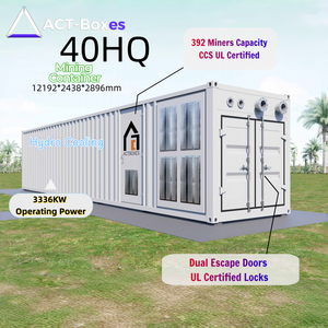 High Density Hydro Cooling Mining Container 336 Rig Capaciteit 2000kW 8PHs S19 S21 Crypto Mining Container Mining Rig Hosting - Product Image 1