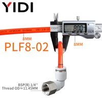 PLF 4mm 6mm 8mm 10mm à 1/8 1/4 3/8 1/2 BSP R filetage femelle laiton raccord pneumatique pour tuyau d'air connecteur de Tube
