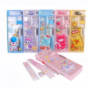 Ensemble de papeterie de haute qualité XPM, nouveau modèle, règle, trousse à crayons multifonctionnelle double face avec <span class=keywords><strong>taille</strong></span>-<span class=keywords><strong>crayon</strong></span> pour enfants - Product Image 6