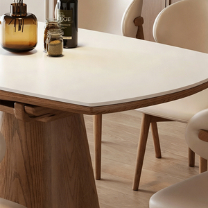 <span class=keywords><strong>Tavolo</strong></span> da Pranzo <span class=keywords><strong>Allungabile</strong></span> Moderno con Piano in Pietra e <span class=keywords><strong>6</strong></span> Sedie, Struttura in Legno Massello, Forma Rotonda, <span class=keywords><strong>6</strong></span> <span class=keywords><strong>Posti</strong></span> - Product Image 5