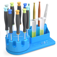 Support de rangement magnétique pour tournevis de réparation de téléphones portables, rotatif à 360 degrés, design compact et léger, boîte en plastique