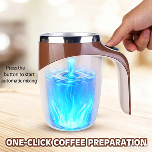 Custom Logo New Arrival Stainless Steel Coffee Mug Portable Automatic Self-Stirring Feature for Mixer Induction Cup - Product Image 4