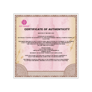 Custom Luxury Watch Certificate of Authenticity Anti-fake Security <b>Paper</b> A4 Size Watermark <b>Paper</b> Certificate - Product Image 1