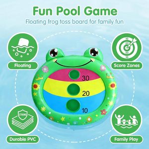 Frog-shaped <b>Inflatable</b> Pool Bean Bag Toss Game with Score Target - Product Image 3