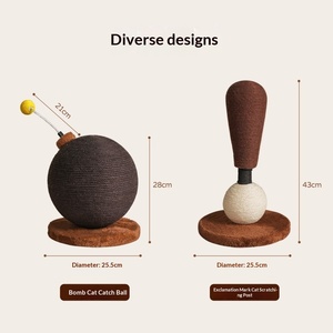 <span class=keywords><strong>2026</strong></span> OEM Jute Moderne Kattenklimrek Krabplank Balpaal Bomb-vormig Duurzaam Slijtvast Katten Speelgoed - Product Image 3