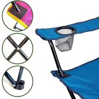 Chaise de plage pliable légère et portable avec étiquette personnalisée design moderne mobilier d'extérieur en métal logo en tissu Oxford pour camping et pêche