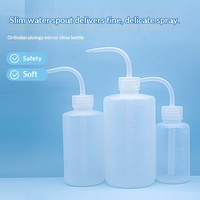 Bouteille en plastique transparente de 150 ml/250 ml/500 ml moulée par soufflage pour le nettoyage des lentilles RGP et le rinçage des plantes succulentes, avec bec courbé